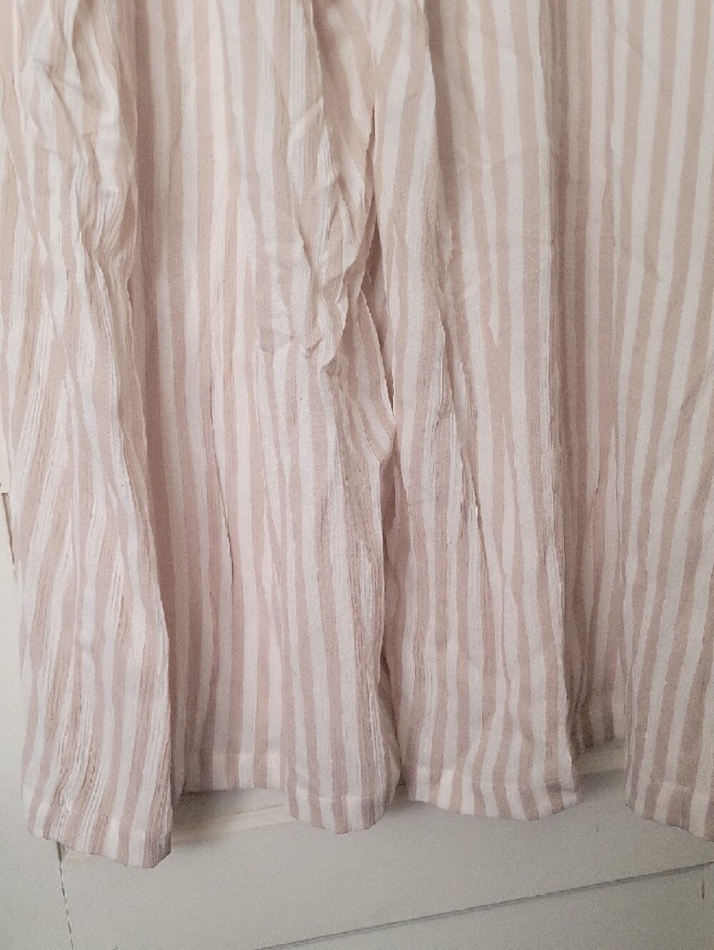 Tan And Cream Wide Leg Pant With Pockets - Picture 3 of 10